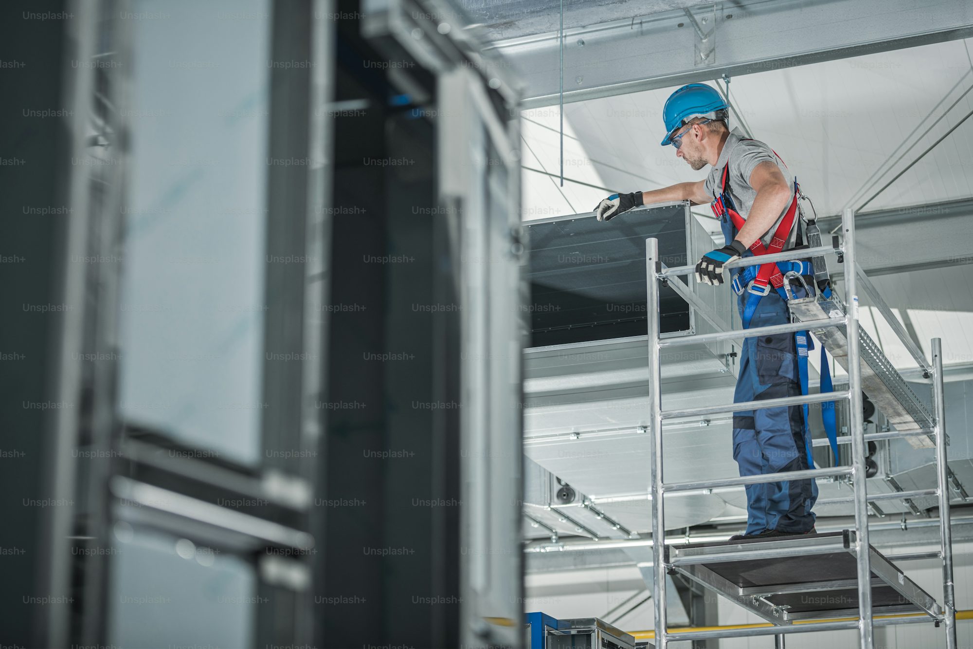 I will set up safety platforms and edge protection